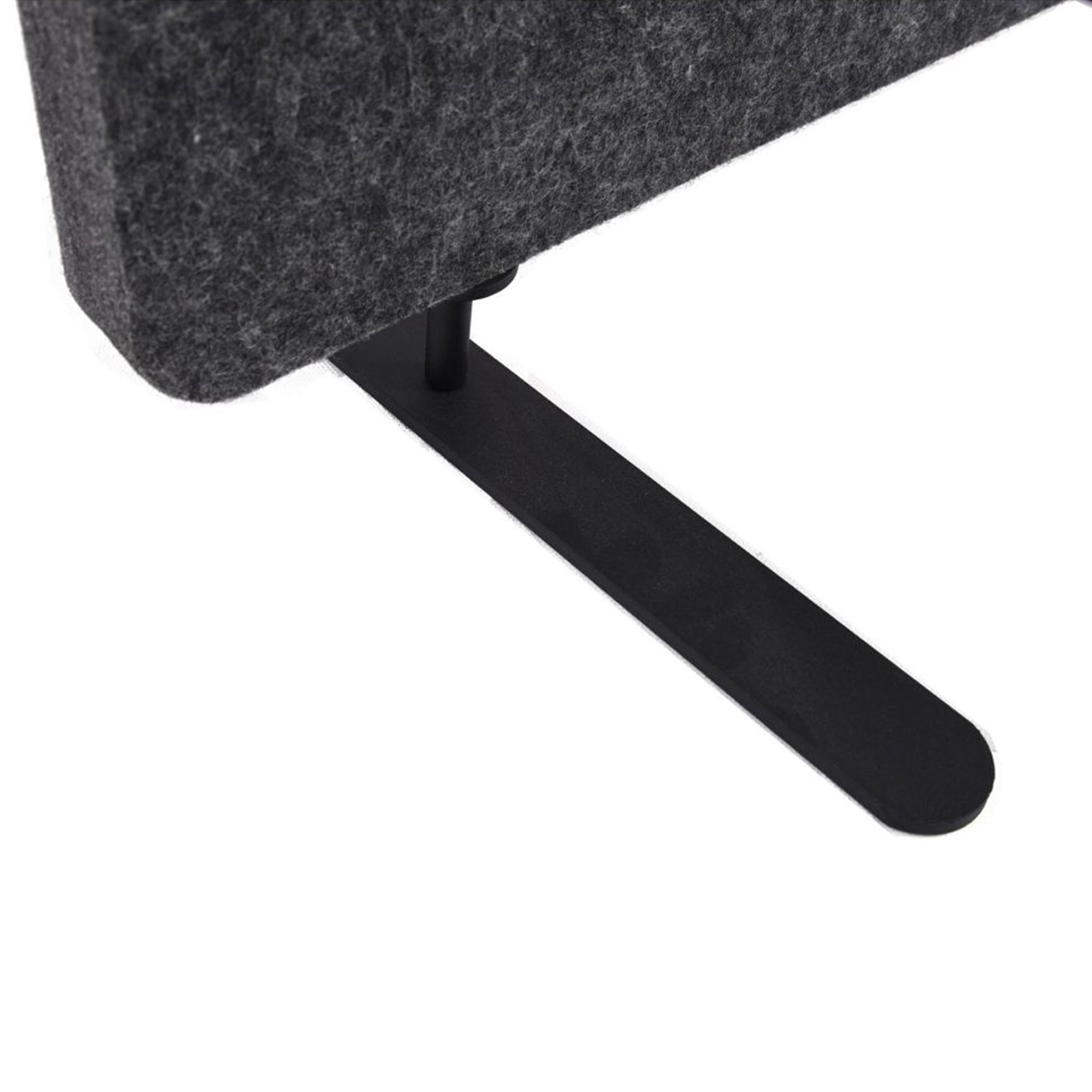 Stand Up Desk Store ReFocus Raw Freestanding Acoustic Desk Divider Privacy Panel to Reduce Noise and Visual Distractions (Anthracite Gray, 23.6"  x 62" )