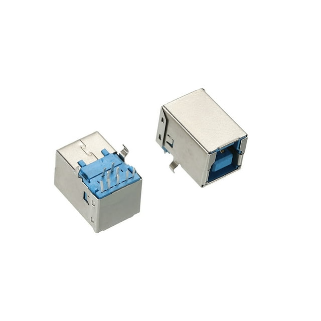 Unique Bargains Connecteur USB 3.0 Type B 9 Broches Femelle Prise 90 Degrés Soudure USB Réparation Remplacement Adaptateur Lot de 2