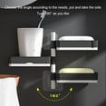 thumbnail image 5 of Bar Soap Holder,Rotatable Rust Proof Rectangle Soap Holder,No Punching Wall Mounted Shower Soap Holder for Bathroom,Dorm Room(Tier-4), 5 of 10