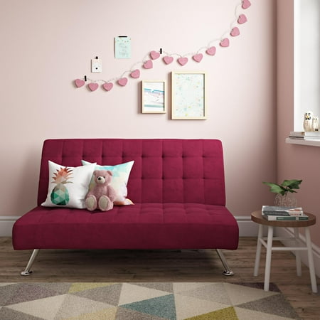 Dhp Milo Kids Sofa Futon Multiple Colors Pink Walmart Com