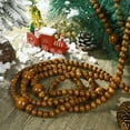 thumbnail image 3 of 12 Feet Wood Bead Garland,Christmas Wooden Beads Garland,Round Craft Farmhouse Vintage Wood Bead Garlands for Xmas Decoration Supplies,Hanging Holiday Decorations(Coffee), 3 of 5