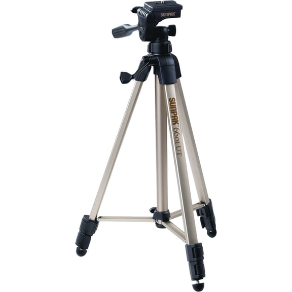 Sunpak Tripod with 3-Way Pan Head (6601UT, 59 in. Extended Height, 8-Pound Capacity)