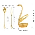 thumbnail image 3 of Big Sale ! Jiiey Tableware Creative Gold And Silver Swan Base Frame Coffee Spoon, Teaspoon, Small Spoon, Stirring Spoon Can Be Cleaned By Dishwasher, 3 of 8