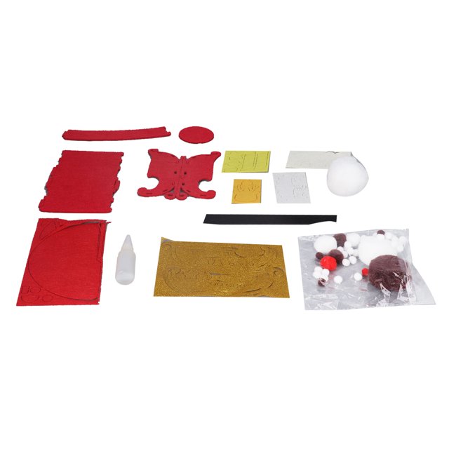 Santa Sleigh Model Making, Soft PP Cotton Eco Friendly Vivid Colors Christmas Sleigh DIY for Decor ANGGREK Otros