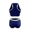 thumbnail image 6 of UTSJKR High Waisted Bikini Sets for Women Athletic Two Piece Color Block Tummy Control Bathing Suits Trendy 2025 Blue XL, 6 of 8