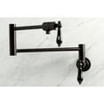 thumbnail image 2 of Kingston Brass KS4105PKL Duchess Wall Mount Pot Filler Faucet, Oil Rubbed Bronze, 2 of 7