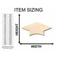 thumbnail image 2 of Unfinished Wood Graduation Cap Silhouette - Craft- up to 46" DIY 20" / 3/4", 2 of 3
