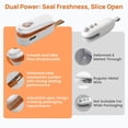thumbnail image 6 of Unbranded Mini Bag Sealer with Cutter, Rechargeable USB-C, 3 Temp, White, 6 of 6