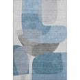 thumbnail image 2 of Addison Rugs Mayfield Premium Machine Washable Transitional Blocks Denim Rectangle Rug, 8' X 10' Machine Washable Transitional Blocks Denim Oversized Sherpa Throw Blanket, 2 of 6