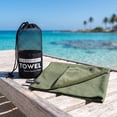 thumbnail image 4 of Travel Towel, Soft Quick Dry Towel, Super Absorbent Compact Travel & Sports & Beach Towels for Camping, Backpack, Gym, Swimming, Yoga, Hiking Army Green, 4 of 5