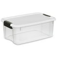 thumbnail image 1 of Sterilite 18 Quart Clear Plastic Storage Bin with White Latch Lid, 24 Pack, 1 of 12