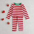 thumbnail image 4 of Conjuntos de Pijamas de Navidad para niños, ropa de dormir para bebés, niños y niñas, Pijamas de Navidad a rayas para niños pequeños, ropa de dormir de 0 a 6 años, nuevo, Otoño e Invierno, 4 of 4