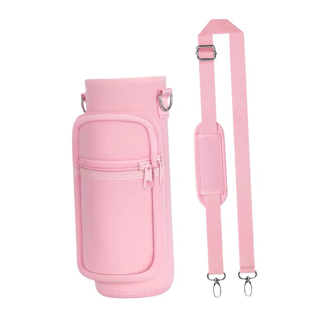Portabotellas de agua Zulema Funda con Correa para el hombro Botella de agua de neopreno duradera portátil Rosa Portabotellas deportivas