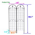 thumbnail image 6 of CoSoTower 2 Pack Metal Garden Trellis for Climbing Plants Outdoor 86.7'' X 19.7'' Rustproof Plant Support Rose Trellis Netting Trellis Black, 6 of 6