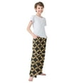 thumbnail image 3 of FORMRS Kids Pajama Pants with Pockets Size 6-8Y Boys Lounge Sleep Bottoms, Black Geometric, 3 of 8