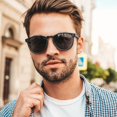 thumbnail image 2 of Gafas de Sol Polarizadas CARFIA Acetato para Hombre CA2307 Negro, 2 of 9