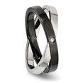 thumbnail image 5 of Stainless Steel Black IP-plated with CZ Ring, 5 of 6
