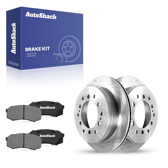 AutoShack Rear Vented Brake Rotors   Ceramic Pads 6-PC Brake Kit Replacement for 2010-2024 Toyota 4Runner 2010-2023 Lexus GX460 2010-2014 Toyota FJ Cruiser 12.28" (312 mm)