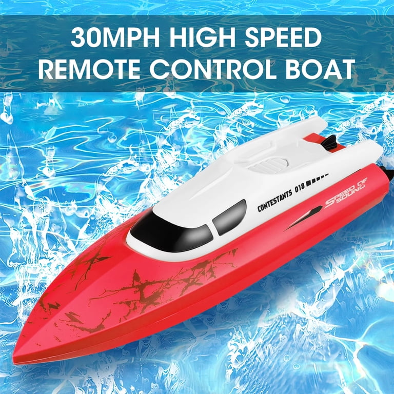 HT 20MPH High Speed Remote Control Jet Boat - 2.4Ghz Ready-to-Run For Kids & Adults