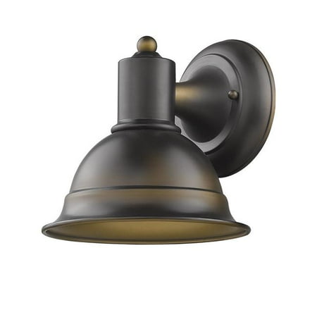 

HomeRoots 398465 8.25 x 8 x 8.5 in. Colton 1-Light Oil-Rubbed Bronze Wall Light