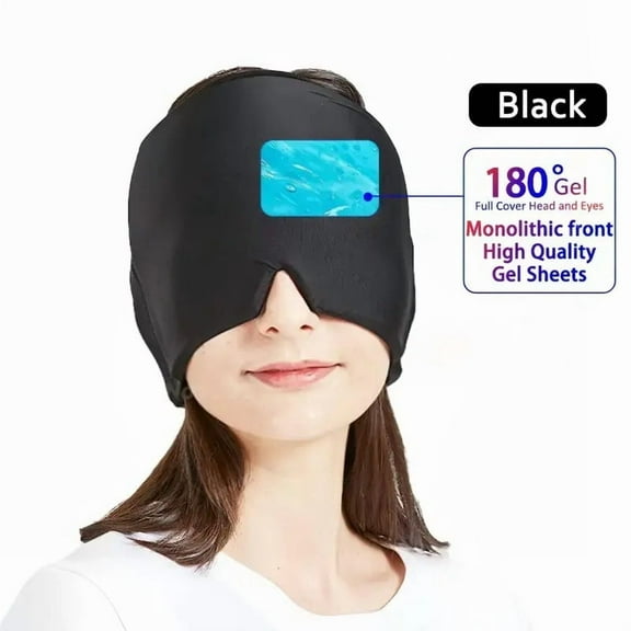 Migraine Relief Ice Head Wrap – Cold Therapy Headache Cap with Eye Mask, Soothing Gel Ice Pack for Migraine, Puffy Eyes, Tension, Sinus & Stress Relief