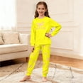 thumbnail image 4 of JAJAHO Girls Pajamas Bow Print Long Sleeve Top And Pants 2 Piece Loungewear Set Sizes 3-14Y, 4 of 7
