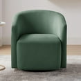 thumbnail image 3 of Comfort Pointe Amhurst Green Fabric Swivel Barrel Accent Chair, 3 of 12