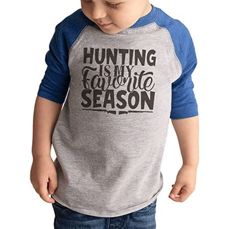 

7 ate 9 Apparel Kids Hunting Shirts - Hunting is My Favorite Season Blue Shirt 2T