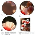 thumbnail image 3 of Designart "Radiant Glow of Gilded Poppy Essence II" Floral Canvas Wall Art - Traditional Red Poppies Hallway Wall Art Decor, 3 of 6