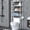 White, variant on Over-The-Toilet Storage Shelves, 4-Tier Bathroom Organizer Shelf Over Toilet with Adjustable Feet Pad and Basket, Freestanding Space Saver Bathroom Storage Rack Above Toilet (Vintage Brown)