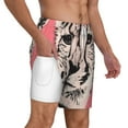 thumbnail image 2 of Balery Pink Cheetah Art Mens Swim Trunks Swim Shorts for Men Quick Dry Inseam Beach Shorts with Compression Liner Pocket-XX-Large, 2 of 9