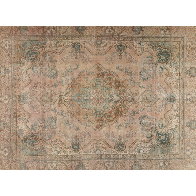 Ahgly Company Machine Washable Indoor Rectangle Traditional Dark Gold Brown Area Rugs, 8' x 12'