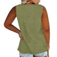 thumbnail image 4 of QWERTYU Long Tank Tops Women Womens Plus Size Sie Spring Tops with Button Sleeveless Tunic Tops Summer Tunic Tops for Women Army Green XL, 4 of 6