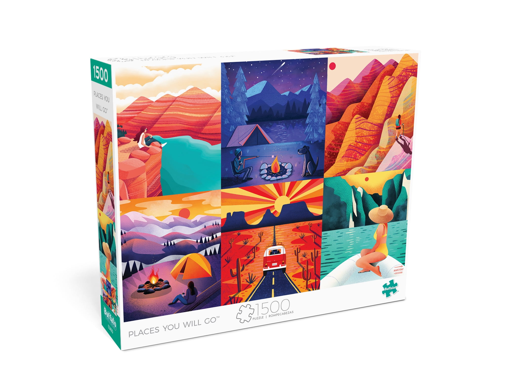 Buffalo Games Places You Will Go 1500-Piece Interlocking Jigsaw Puzzle for Adults Ages 14+