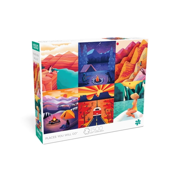 Buffalo Games Places You Will Go 1500-Piece Interlocking Jigsaw Puzzle for Adults Ages 14
