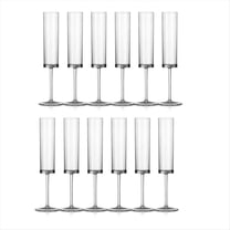 Champagne Flutes 6 OZ Square Glasses Stemmed Coupes Reusable Wedding Toasting 12 Pack Transparent