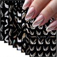 thumbnail image 1 of French Line Nail Stickers, 3D Self-Adhesive French Nail Decals Wave Stripe Lines V Shape Nail Design for Manicure DIY Nail Decoration (8Sheets), 1 of 4