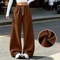 thumbnail image 2 of Dresfit Barrel Sweat Pants for Women Baggy Wide Leg Sweatpants Winter Fall Elastic Waist Drawstring Lounge Pants Tummy Control Solid Color Yoga Joggers M, 2 of 8