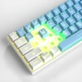 thumbnail image 3 of MageGee Mini 60% Gaming Keyboard, RGB Backlit 61 Key Ultra-Compact Keyboard, TS91 Ergonomic Waterproof Mechanical Feeling Office Computer Keyboard for PC, MAC, PS4, Xbox ONE Gamer(White Blue), 3 of 8