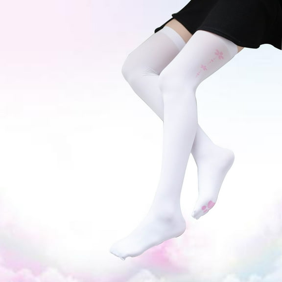 Masteelf  70 Cm Cat Claw Over-the-knee Socks White Silk Stockings