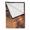 thumbnail image 2 of Fractal Soft Flannel Fleece Throw Blanket, Bizarre Pentagon Structure of Geometric Motif with Futuristic Features Graphic, Cozy Plush for Indoor and Outdoor Use, 60" x 80", Coral Grey, by Ambesonne, 2 of 5