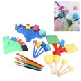 thumbnail image 4 of Kids Painting Brushes Set, Fun Sponge Painting Kits Early Learning Washable  For Home For School For Adults, 4 of 8