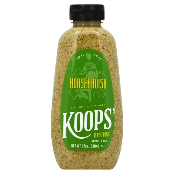 KOOPS' Mustard, Horseradish Mustard, 12 oz (Pack of 2)