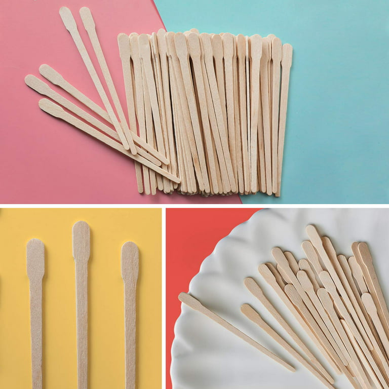 2 Style Assorted Wooden Wax Sticks Eyebrow Wax Sticks Small Waxing  Applicator Sticks for Body Hair Eyebrow Lip Nose Removal or Wood Craft  Sticks (Pack of 400)