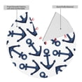 thumbnail image 2 of Rateoe Navy Blue Anchors Print Christmas Tree Skirt 48" for Xmas Holiday New Year Party Circle Tree Mat Ornaments Decoration, 2 of 7