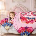 thumbnail image 3 of Erosebridal Geometric Art Twin Comforter Sets,Elegant Paisley Feather Bedding Set,2pcs,1 Comforter and 1 Pillowcase,Pink Reversible, 3 of 7