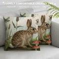 thumbnail image 3 of JRXY  Throw Pillow Covers&nbsp;Adorable Animals&nbsp;Rabbit Dragonfly&nbsp;Decorative Pillow Case&nbsp;&nbsp;Square Throw Pillowcases&nbsp;Home Couch Decor Quote Cushion Cover  White, 3 of 5