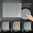 thumbnail image 4 of Lexora  36 x 48 in. Savera LED Medicine Cabinet with Defogger, Black, 4 of 6