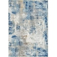 thumbnail image 7 of Homore Modern Distressed Abstract Faux Wool Area Rug, 5' x 7', Blue, 7 of 7