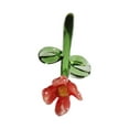 thumbnail image 1 of jifeng Mini Glass Flower Crafts Home Decor Floral Figurine for Indoor Summer Spring Red, 1 of 9